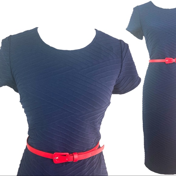 Textured Midi Sheath Dress - Picture 1 of 3